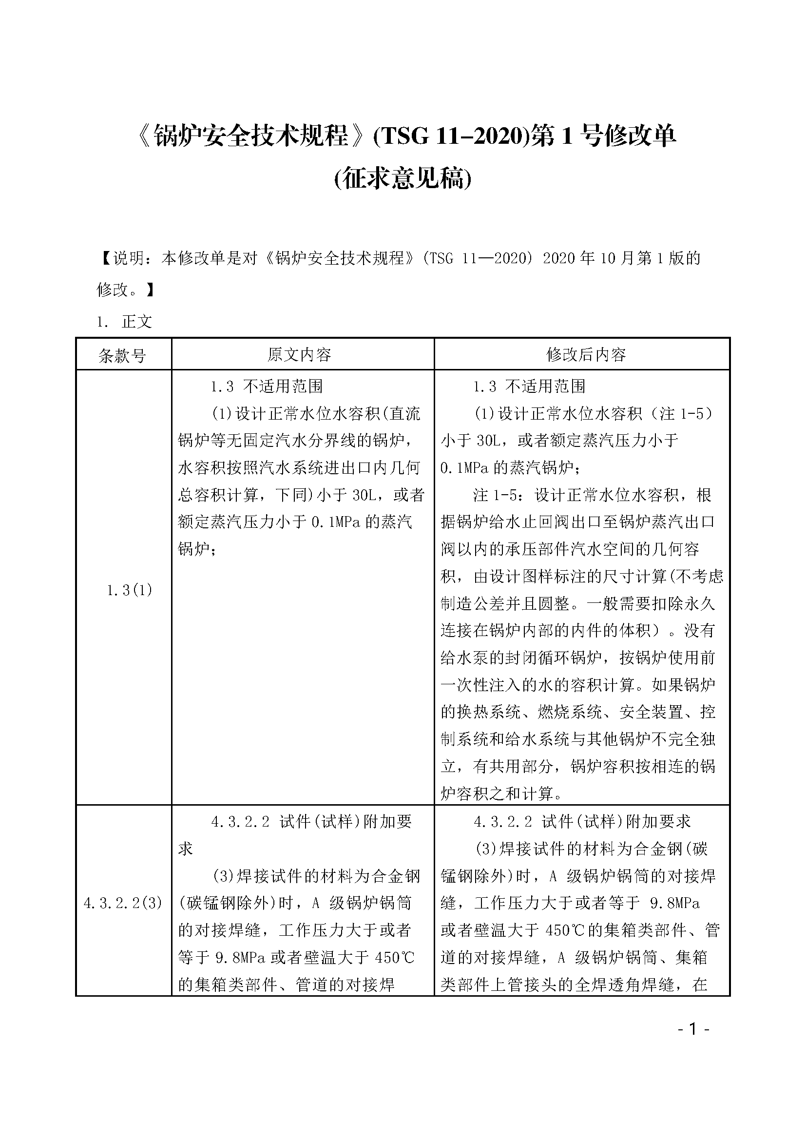 附件1:《〈鍋爐安全技術(shù)規(guī)程〉(TSG 11-2020)第1號(hào)修改單(征求意見稿)》_頁(yè)面_1.png